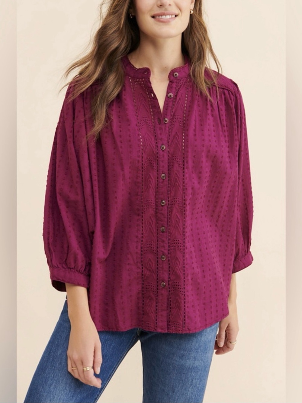 Anthropologie Pilcro and The Letterpress The Tavi Blouse Boho Womens Size Medium